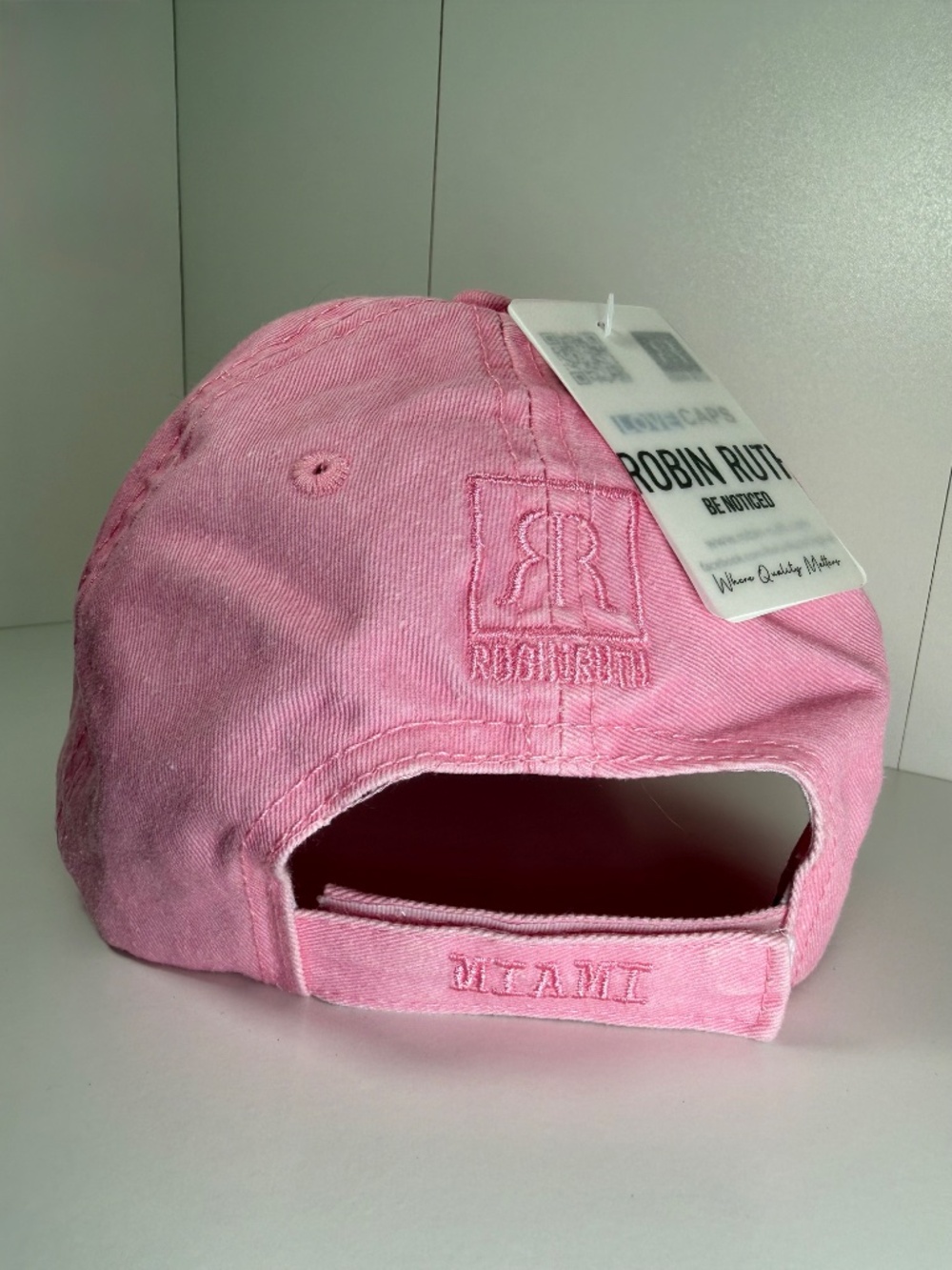 Robin Ruth Miami Baseball Cap, Adjustable OSFM - Pink - Picture 5 of 7